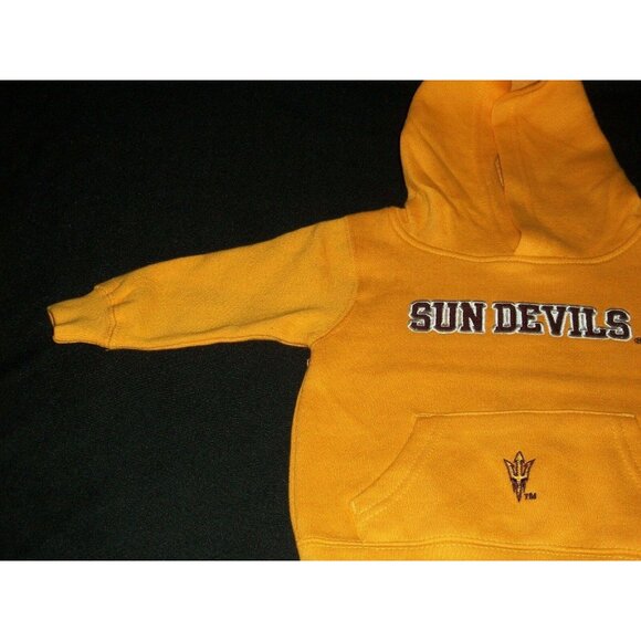 NCAA ASU Sun Devils Baby Hoodie Yellow Sweatshirt Pullover Arizona State 12 Mos - Picture 8 of 8